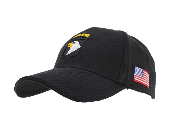 Baseball cap 101st Airborne Screaming Eagles zwart