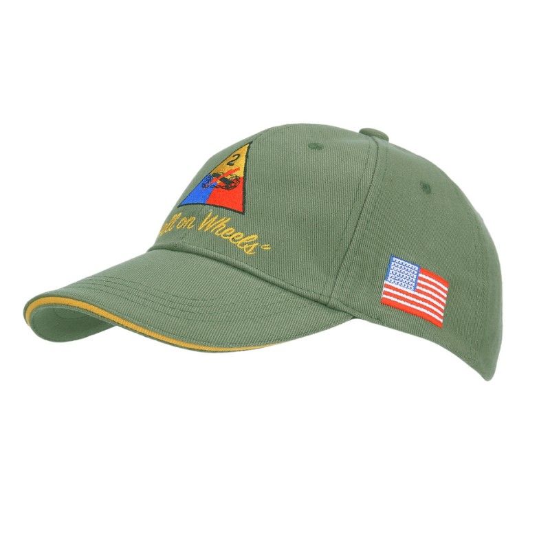 Baseball cap 2nd Armored division groen
