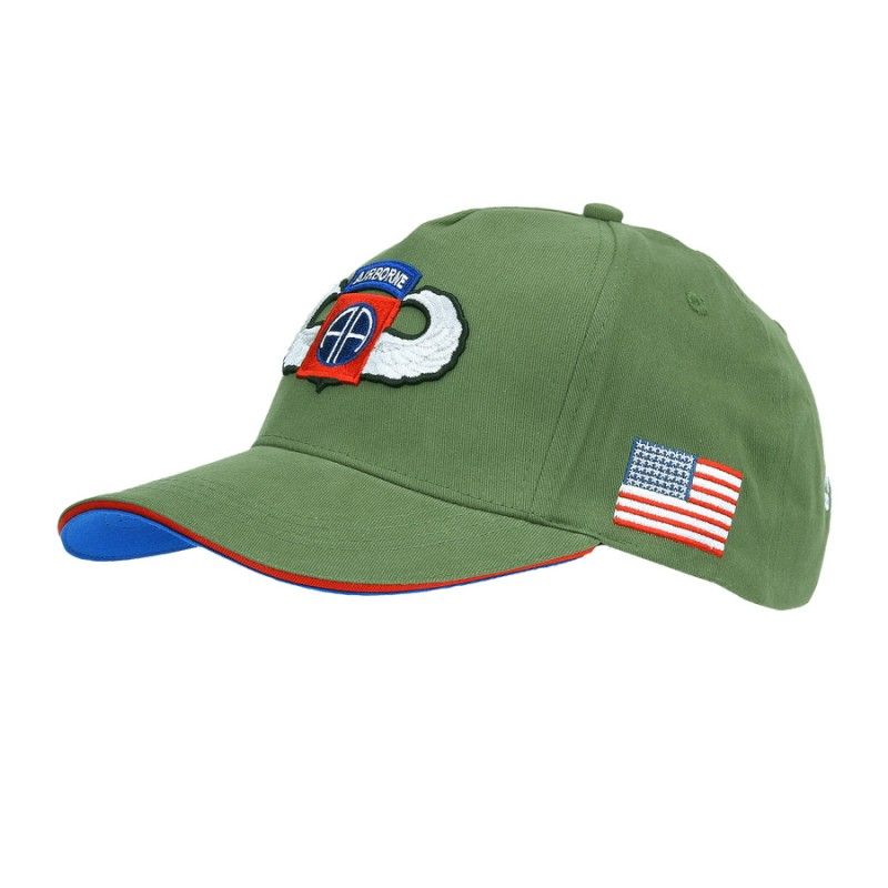 Baseball cap 82nd Airborne WW2 3D groen