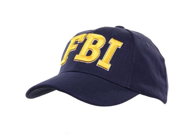 Baseball cap FBI gele tekst blauw 