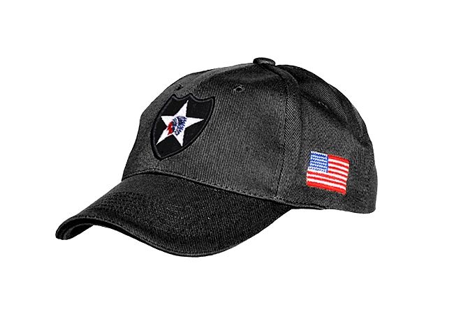 Baseball cap 2nd Infantry zwart 