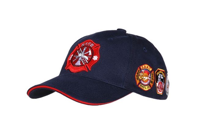 Baseball cap NYFD met patches blauw 