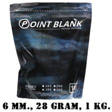 BB's 6 mm 28 gram, Point Blank, zak van ca 3550 stuks