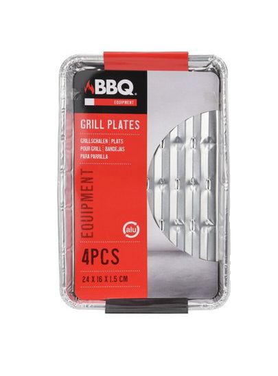 BBQ grillschaal weggooi set 4 stuks