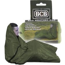 BCB waterproof noodslaapzak groen