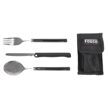 Bestek opvouwbaar 3 delig zwart