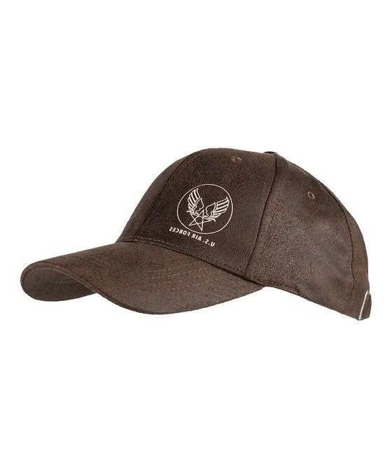 Baseball Cap US Airforce lederlook bruin