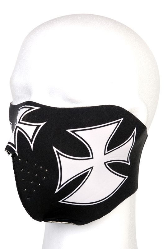 Biker half masker maltezer kruis