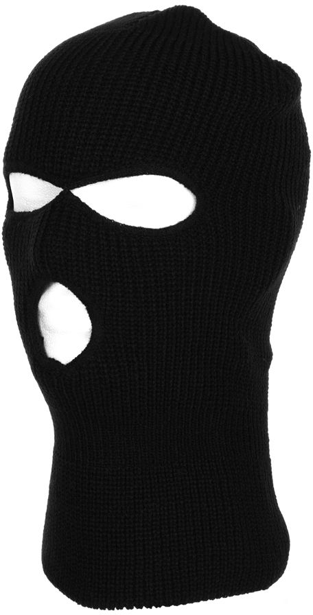 Bivakmuts 3-gaats wol zwart 