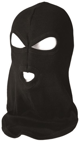 Bivakmuts 3-gaats katoen zwart 