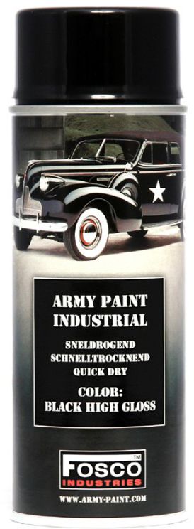 Verf spuitbus 400 ml. zwart, High Gloss Black