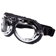 Motorbril RAF zilver/chroom