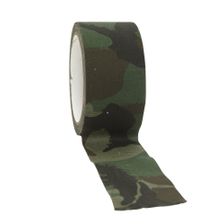 Camouflage tape woodland 5 cm breed, 10 mtr.