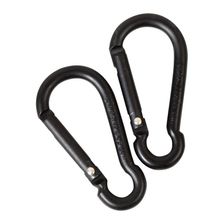 Karabijnhaken 2 stuks 6 mm zwart