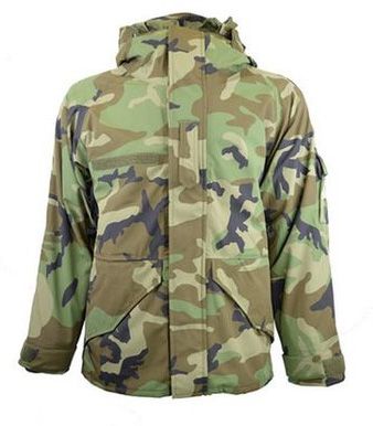 Parka waterdicht en ademend, gevoerd, US camoflage, Woodland