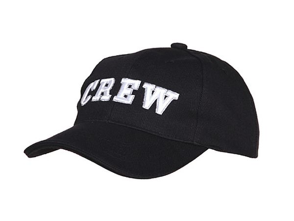 Baseball cap crew zwart 
