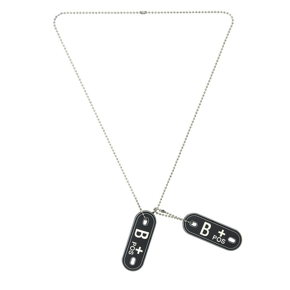 Dog tag PVC bloedgroep B positief