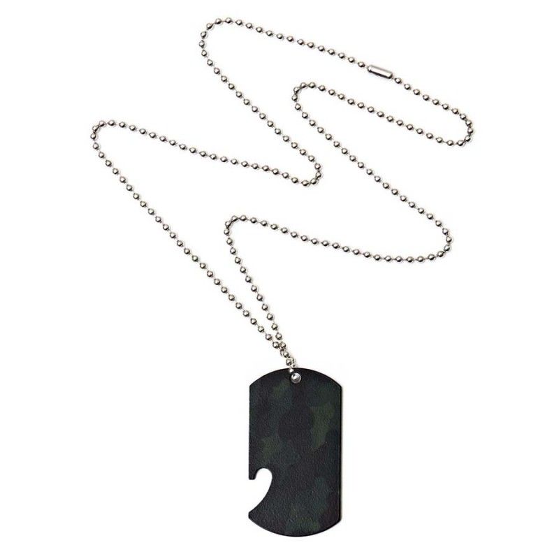 Dog Tag met flesopener woodland