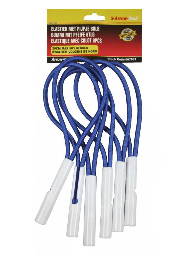 Elastiek met pijpje 6-delig