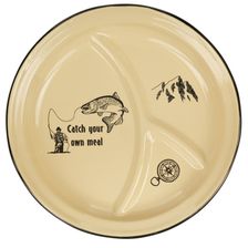 Emaille bord Catch Your Own Meal beige