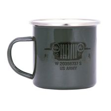 Emaille mok US Army groen 300 ml