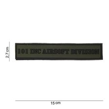Embleem 3D PVC 101 INC Airsoft Division tab #13049 groen 
