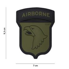 Embleem 3D PVC Airborne 101ste #17024 groen