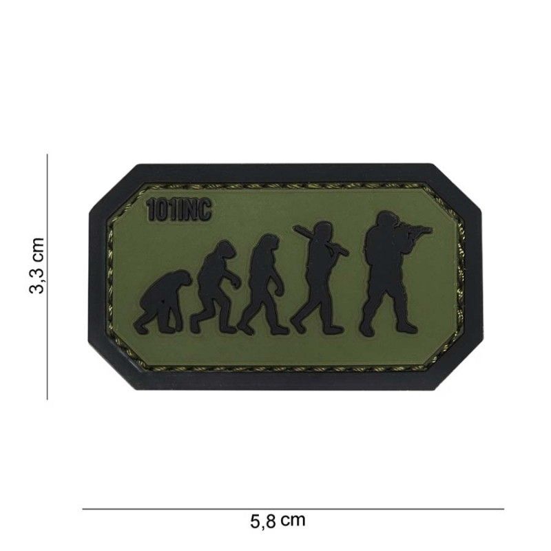 Embleem 3D PVC Airsoft Evolution #14070 groen/zwart 
