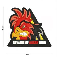 Embleem 3D PVC Beward of Angry Bird driehoek #5122 