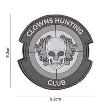 Embleem 3D PVC Clowns Hunting Club #3114 grijs 