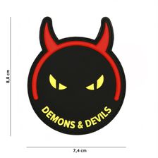 Embleem 3D PVC Demons & Devils #5125 zwart/geel 