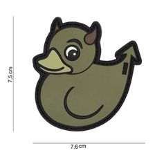 Embleem 3D PVC Devil Duck #10050 groen 