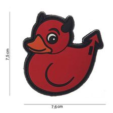 Embleem 3D PVC Devil Duck #10053 rood 