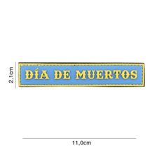Embleem 3D PVC Dia de Muertos streep #6129 blauw 