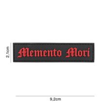 Embleem 3D PVC Memento Mori streep #6135 zwart/rood 