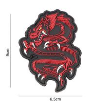 Embleem 3D PVC Dragon #5090 rood 