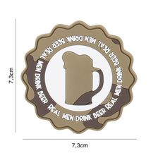 Embleem 3D PVC Real Men Drink Beer #9118 Desert