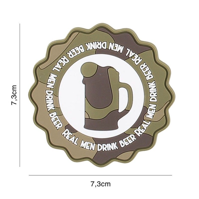 Embleem 3D PVC Real Men Drink Beer #9117 woodland 