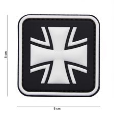 Embleem 3D PVC Duits kruis #8075 zwart 