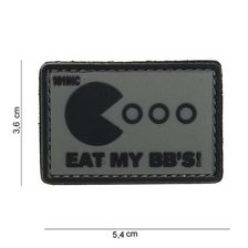 Embleem 3D PVC Eat My BB's #14066 grijs/zwart 