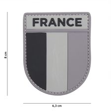 Embleem 3D PVC Franse leger #13108 zwart/grijs 