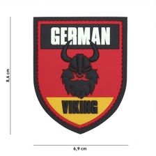 Embleem 3D PVC German Viking #13115 rood 