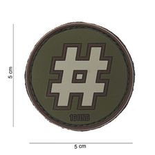 Embleem 3D PVC Hashtag #10094 groen