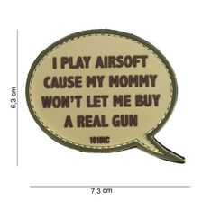 Embleem 3D PVC I Play Airsoft #14030 beige