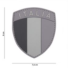 Embleem 3D PVC Italia #13113 grijs 
