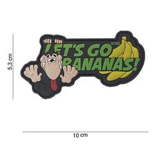 Embleem 3D PVC Let's Go Bananas geel