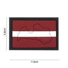 Embleem 3D PVC Vlag met contour #4130 Letland