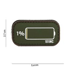 Embleem 3D PVC Low Power #14085 groen/bruin
