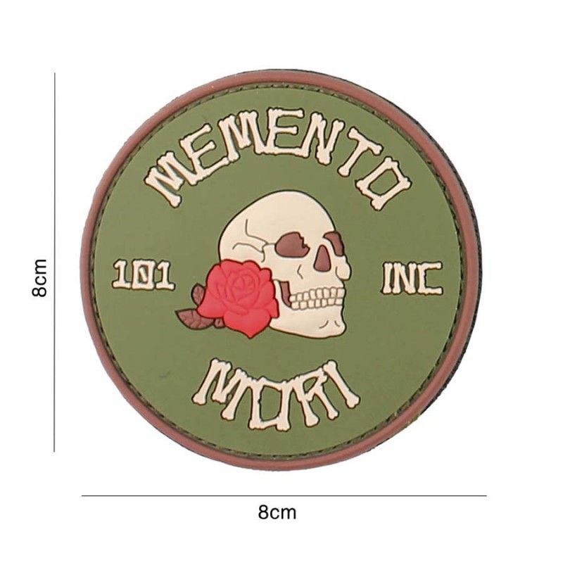 Embleem 3D PVC Memento Mori 101 INC rond #3101 multi 