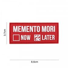 Embleem 3D PVC Memento Mori Later #6142 rood 